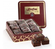 Pack of 9 Chocolate Brownies Individually Wrapped with Chocolate Icing and/or Non Pareils